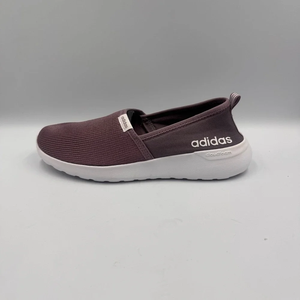 Adidas Cloudfoam Pure Slip On Sneakers Mauve Purple Womens 7.5 Walking Shoe